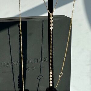 Dana Rebecca Designs Lulu Jack Bezel Diamond Lariat Necklace in Yellow Gold